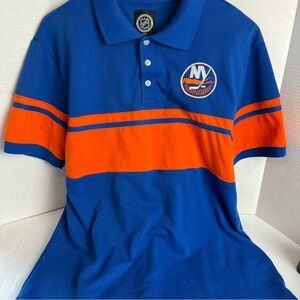 NHL Islanders Blue and Orange Polo Shirt